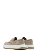 Men's Beige Suede Leather Casual Loafer | Derimod