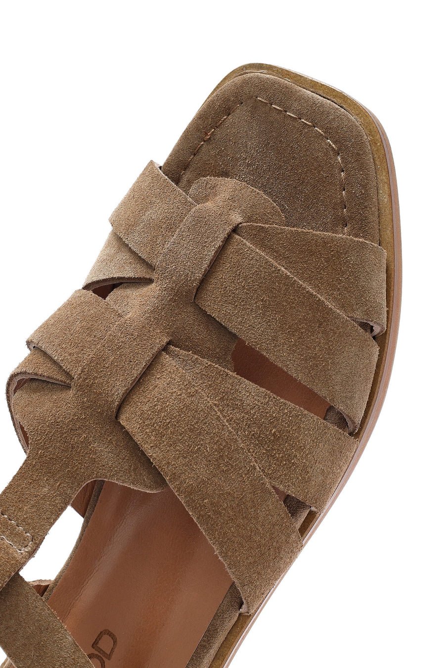 Women's Mink Ankle Strap Suede Leather Sandals