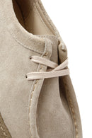 Women's Beige Suede Leather Masculine Shoes | Derimod