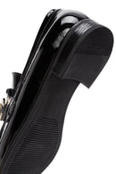 Women's Black Buckle Detailed Patent Leather Masculine Loafer | Derimod