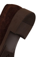 Woman Brown Buckled Suede Loafer | Derimod
