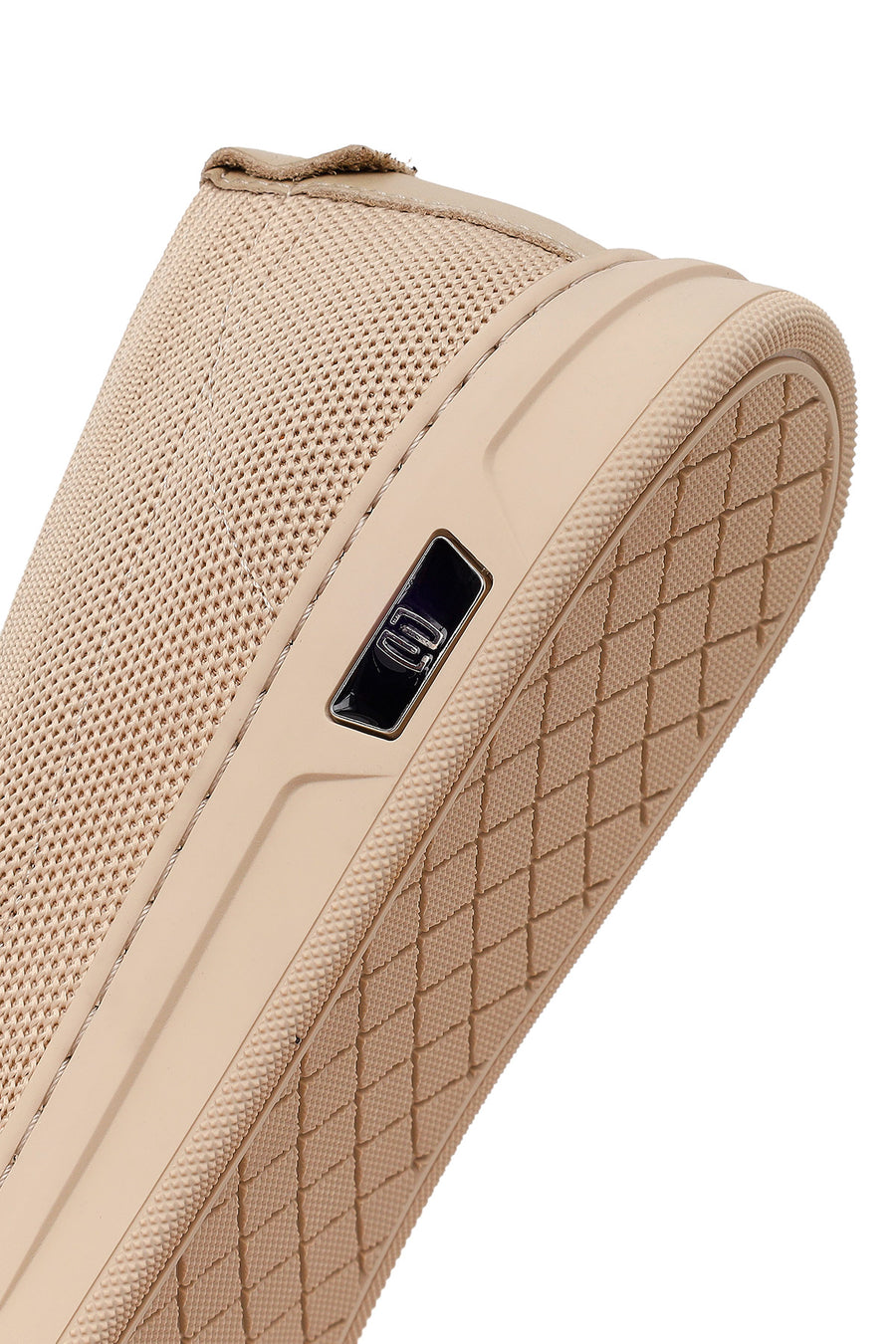 Erkek Bej Desenli Kumaş Loafer