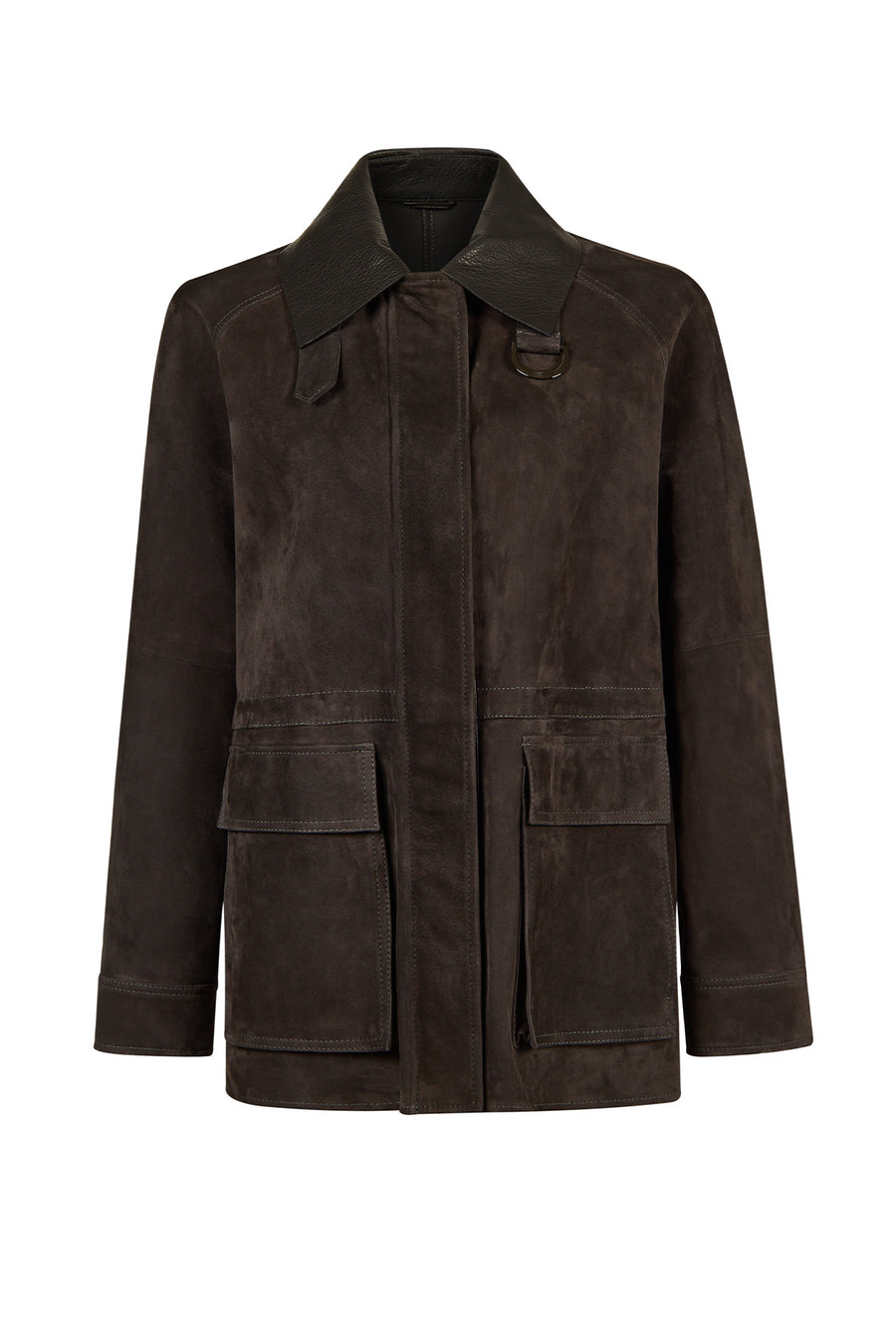 Malibu Woman Brown Suede Leather Jacket 26WGD569410 | Derimod