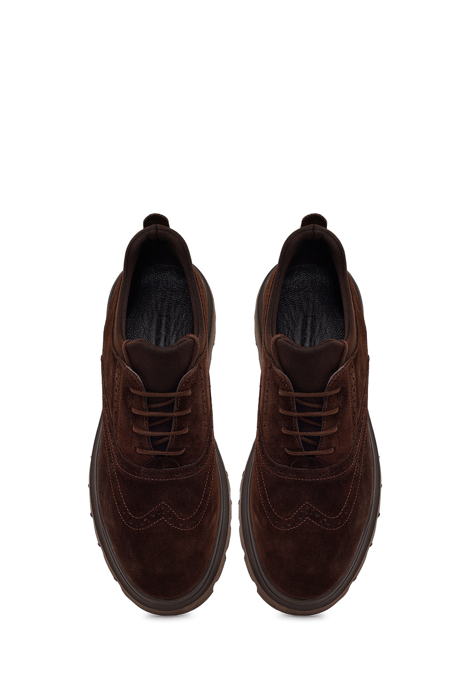 Male Brown Lace-Up Suede Casual Shoes