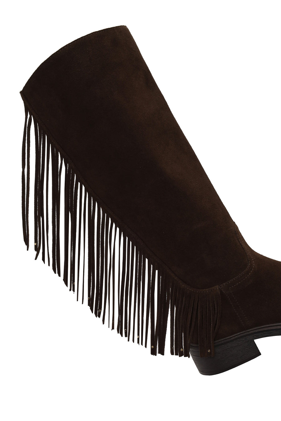 Woman Brown Tasselled Suede Boots