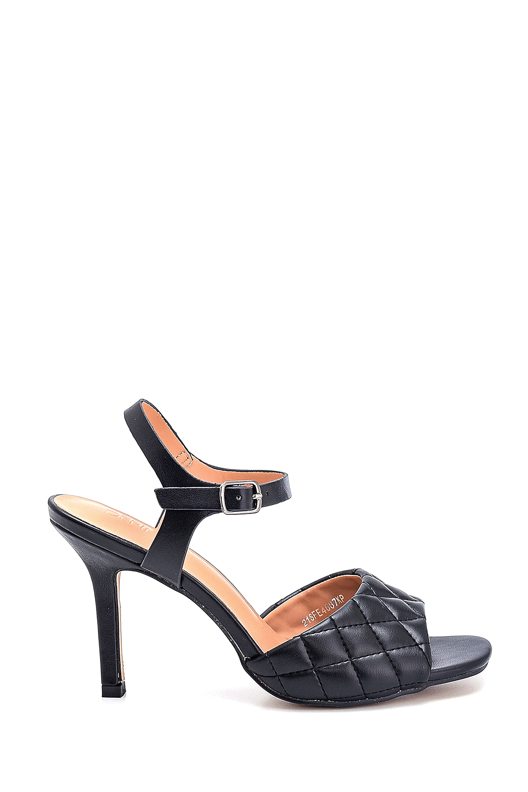 Women's Quilted Casual Heeled Sandals 21SFE4667KP | Derimod