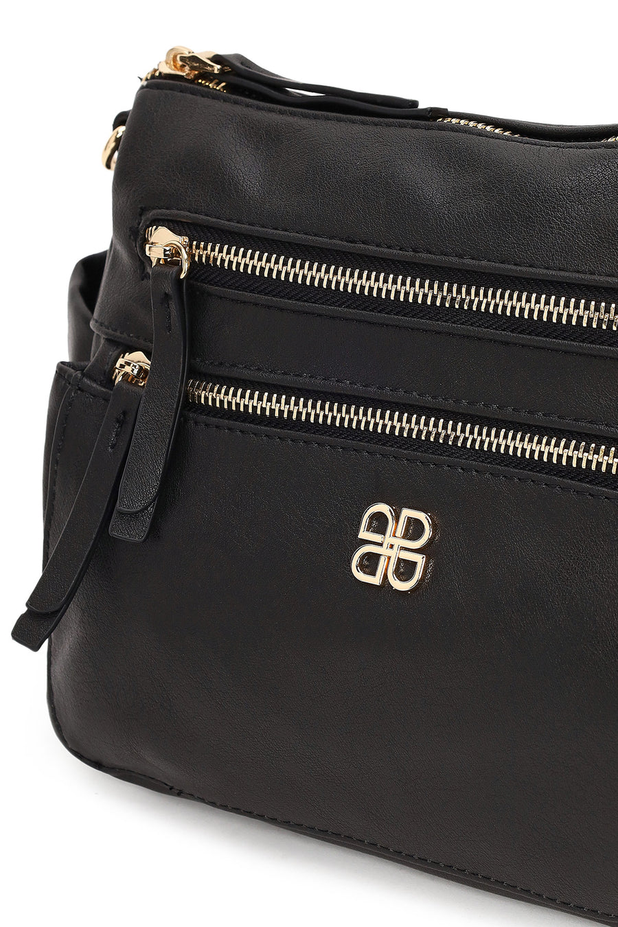 Woman Black Long-Strap Crossbody Bag
