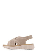 Woman Beige Thick-Soled Comfort Sandal | Derimod
