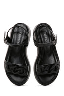 Women's Black Flat Sandals | Derimod