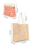 Woman Yellow Printed Shoulder Bag | Derimod