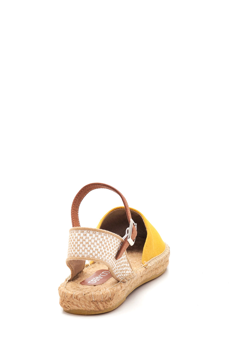 Women's Yellow Straw Sole Espadrille Sandals