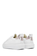 Women's White Lace-Up Leather Sneaker | Derimod