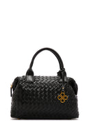 Women's Black Long Strap Knitted Shoulder Bag | Derimod