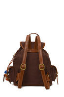 Woman Brown Fabric Backpack | Derimod