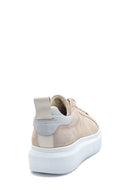 Women's Leather Suede Sneaker | Derimod