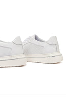 Male White Lace-Up Leather Sneaker | Derimod
