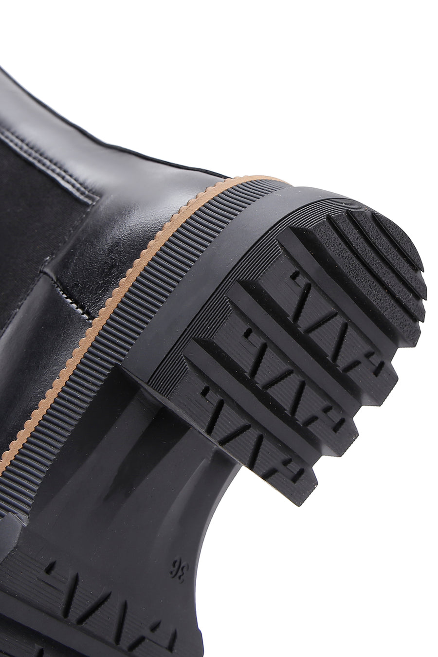 Women's Black Thick Soled Chelsea Boots