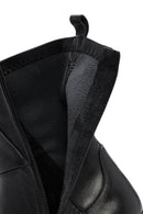 Woman Black Thick-Soled Zip Closure Leather Boots | Derimod