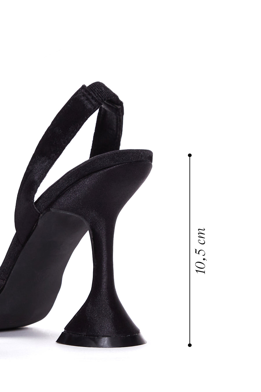 Women's Black Stone Heeled Shoes