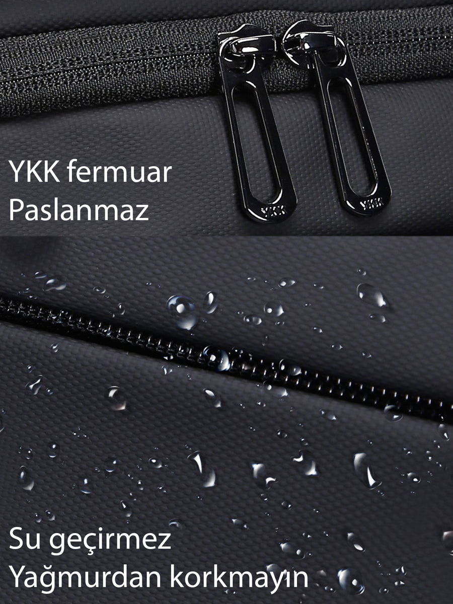 D-Pack Unisex Siyah Teknolojik Kumaş Hardcase Sırt Çantası