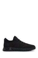 Erkek Siyah Bağcıklı Nubuk Deri Comfort Sneaker | Derimod