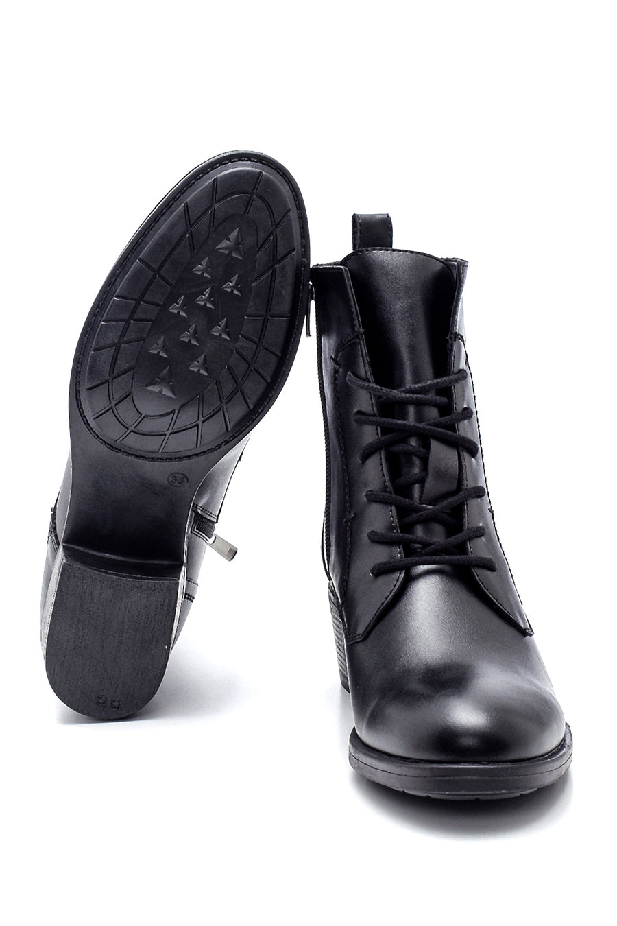 Women's Heeled Zipper Detailed Boots