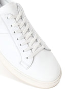 Male White Lace-Up Leather Sneaker | Derimod