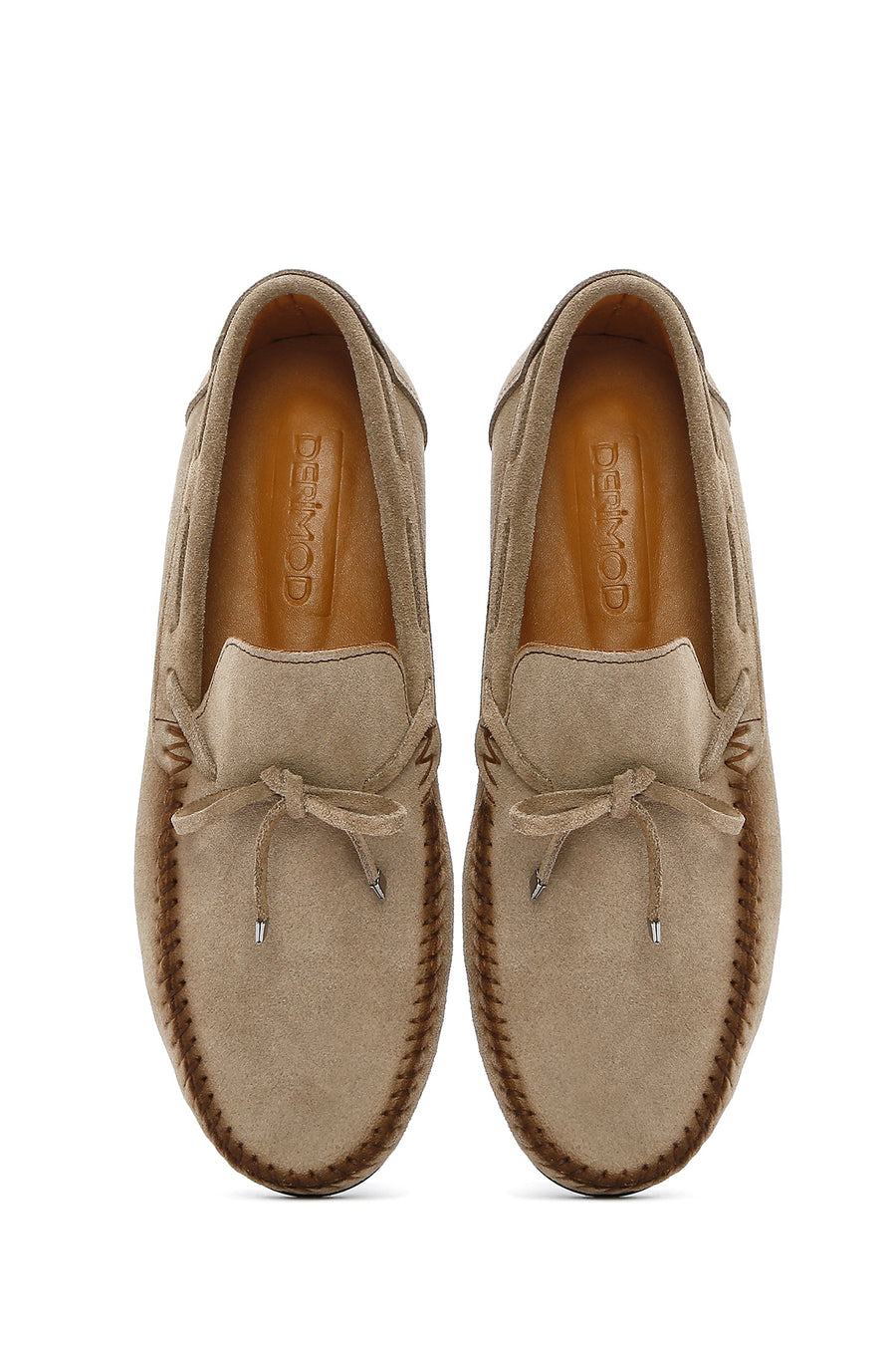 Men's Beige Suede Leather Casual Loafer