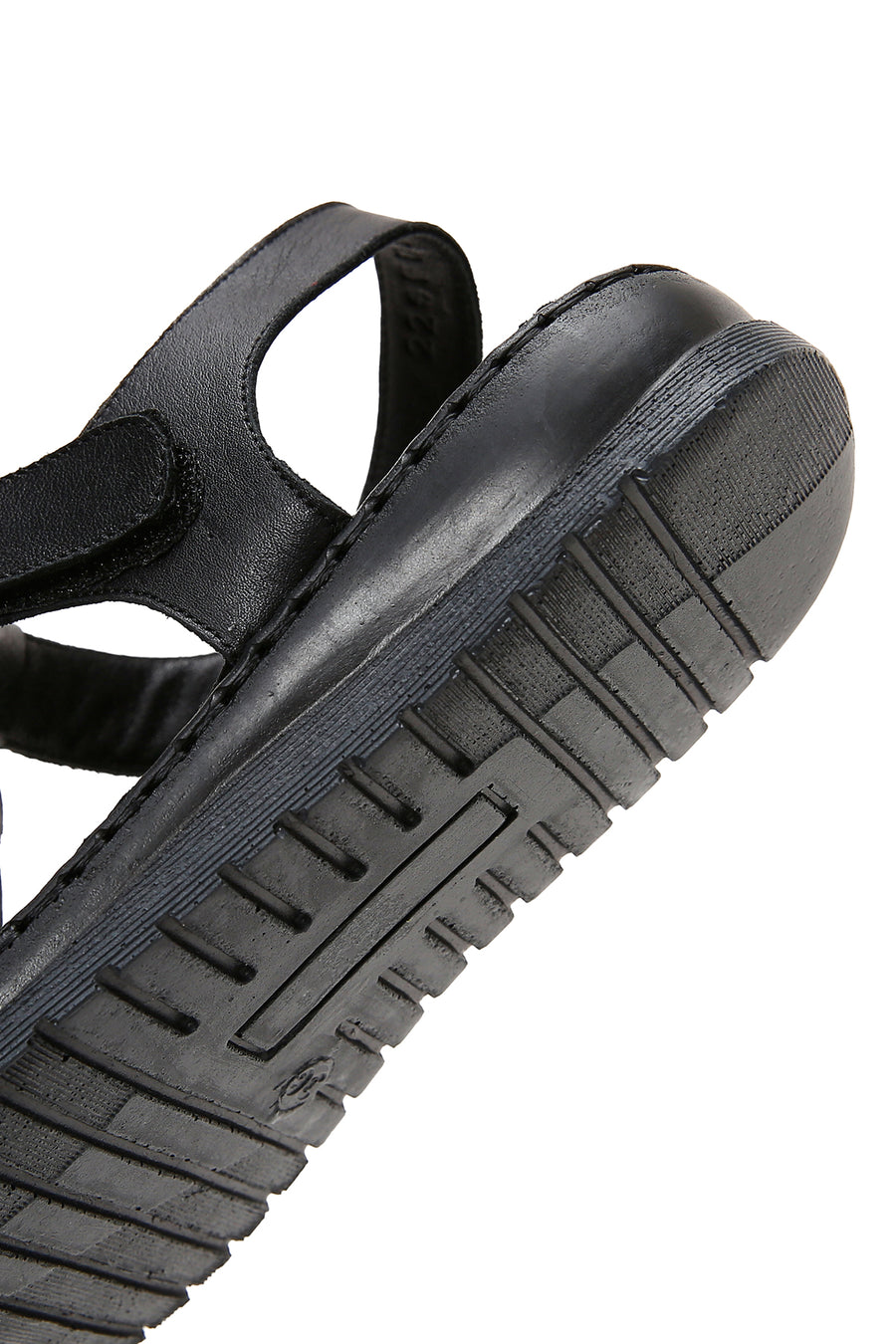 Kadın Siyah Deri Comfort Sandalet
