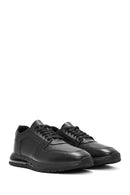 Men's Black Lace-Up Leather Casual Sneaker | Derimod