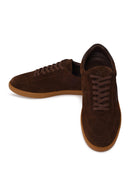 Male Brown Lace-Up Suede Leather Sneaker | Derimod