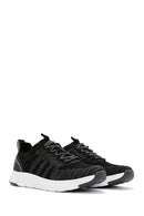 Derimod Zero Men's Black Lace-Up Thick Soled Fabric Sneaker | Derimod