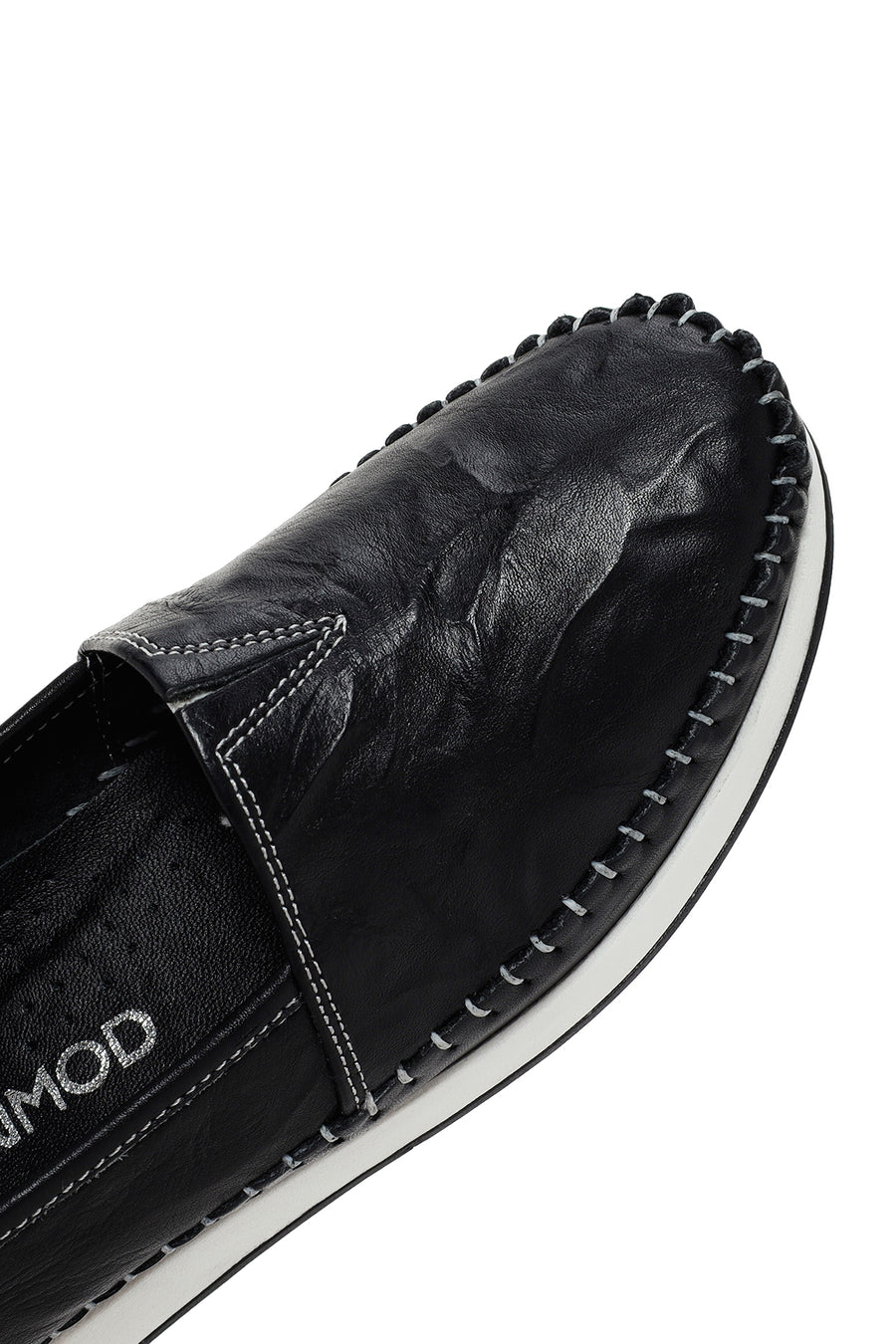 Kadın Siyah Kalın Tabanlı Deri Comfort Loafer