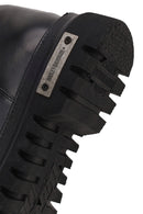 Harley Davidson Woman Black River Zip Closure Thick-Soled Leather Boots | Derimod