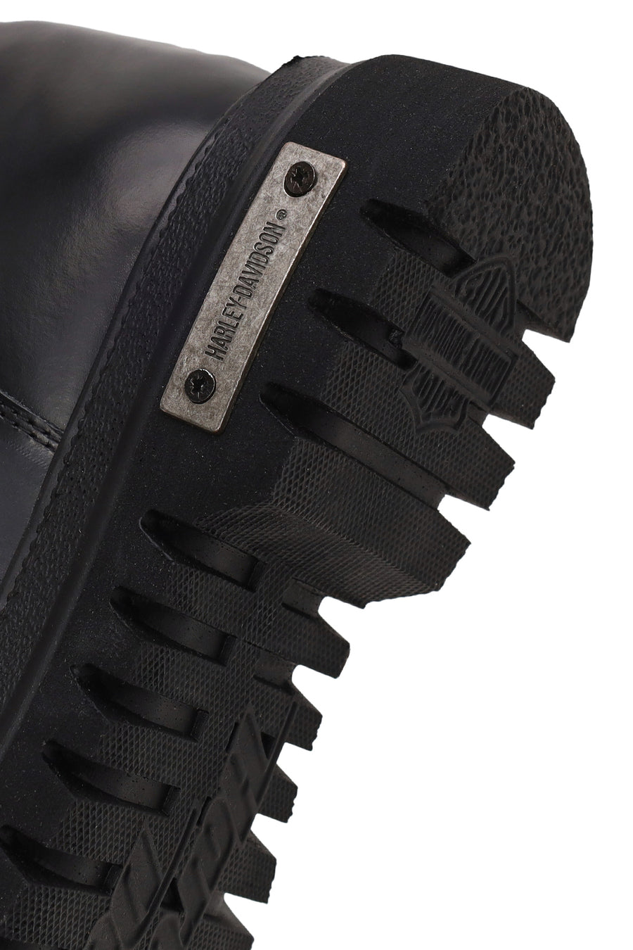 Harley Davidson Woman Black River Zip Closure Thick-Soled Leather Boots