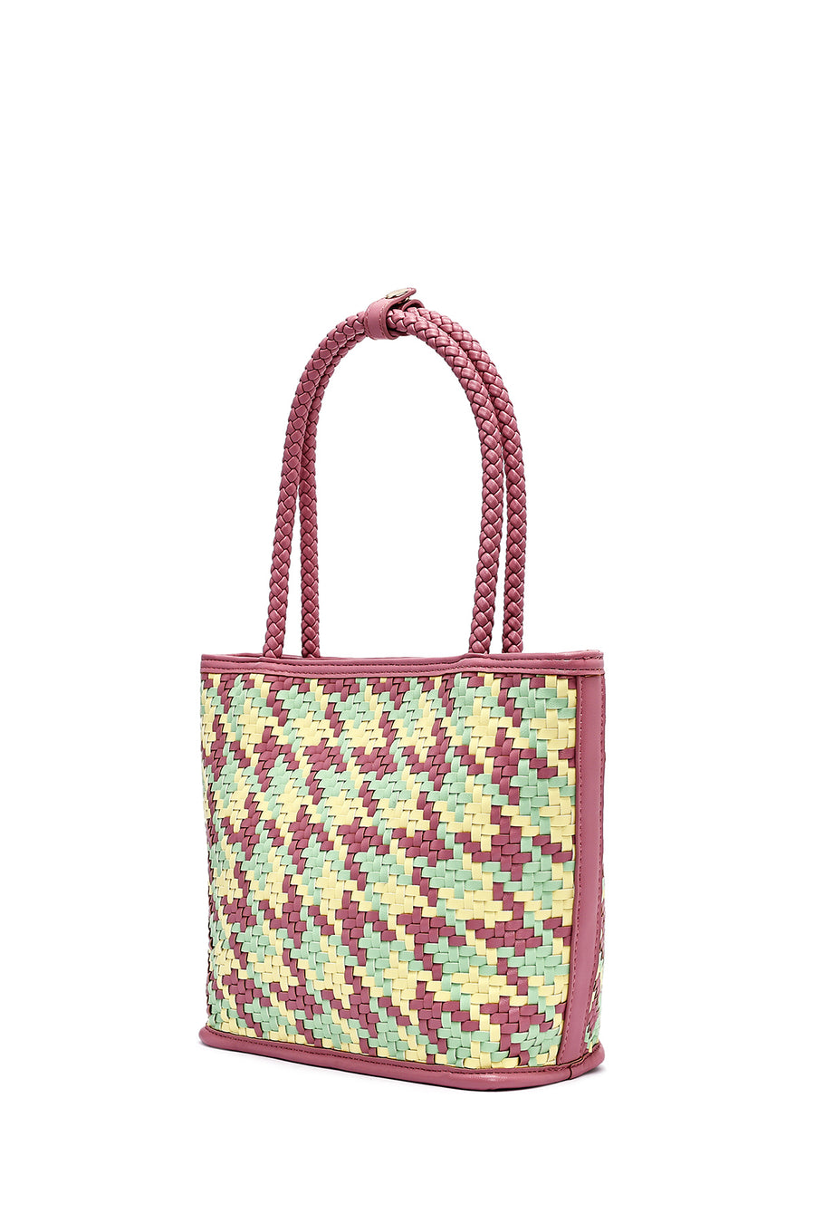 Women Pink Woven Shoulder Bag
