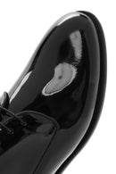 Men's Black Laced Patent Leather Classic Shoes | Derimod