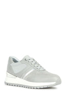 Geox Women's Gray Desya Laced Thick Soled Sports Shoes | Derimod