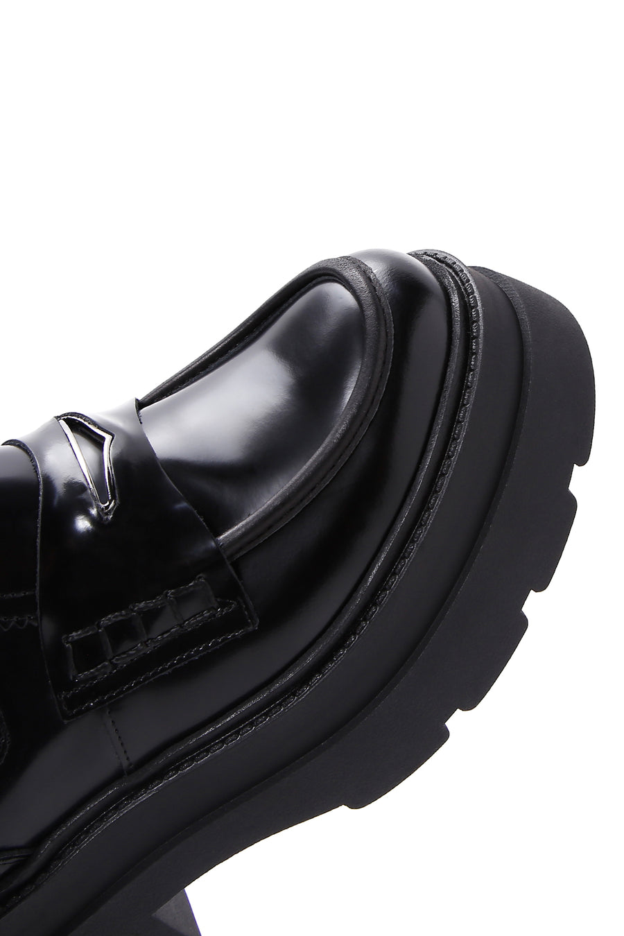 Women's Black Leather Thick Soled Chelsea Boots