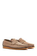 Erkek Bej Deri Casual Loafer | Derimod