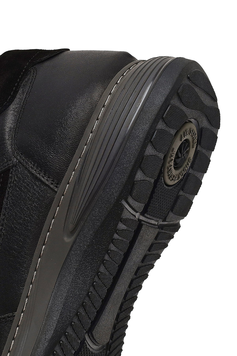 Men's Black Lace-Up Leather Casual Shoes