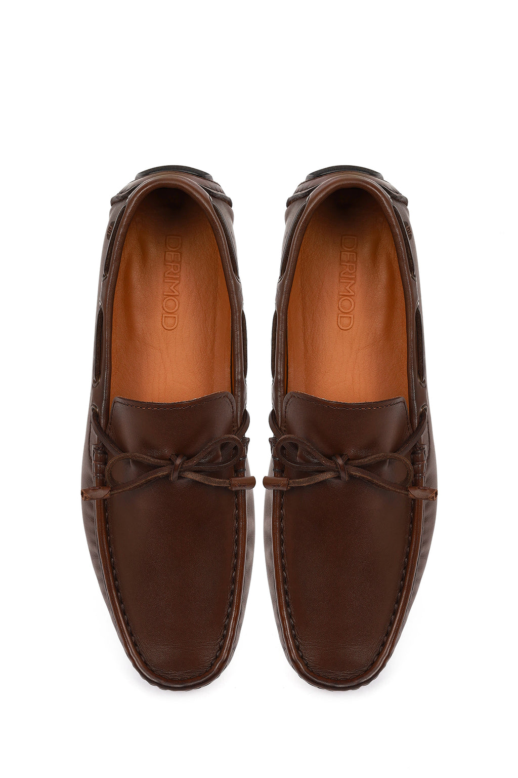 Erkek Kahverengi Deri Casual Loafer