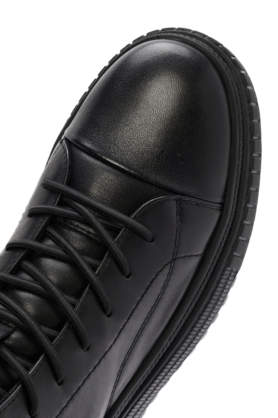 Men's Black Zippered Leather Sports Boots