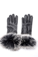 Women's Leather Fur Gloves | Derimod