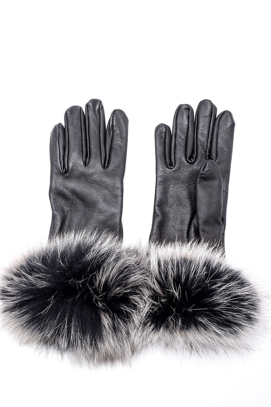 Women's Leather Fur Gloves 000A2D450514 | Derimod