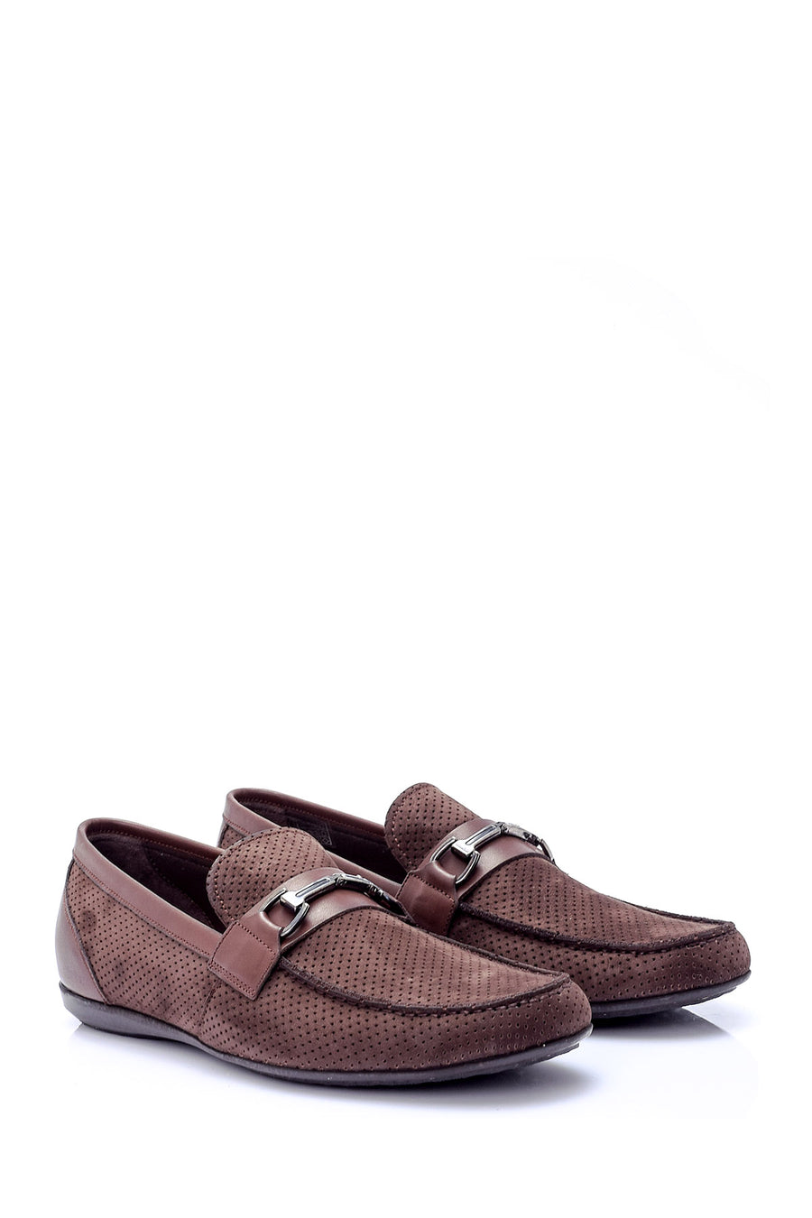 Men's Suede Buckle Detailed Shoes