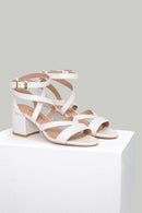 Women's Beige Leather Sandals | Derimod