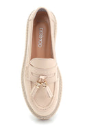 Women's Leather Tassel Detailed Loafer | Derimod