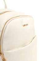 Woman Cream Printed Backpack | Derimod