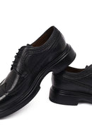 Men's Black Lace-Up Thick-Soled Leather Casual Shoe | Derimod